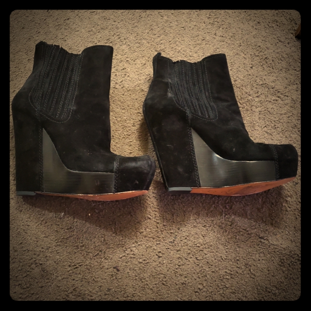 Joan and David Suede booties